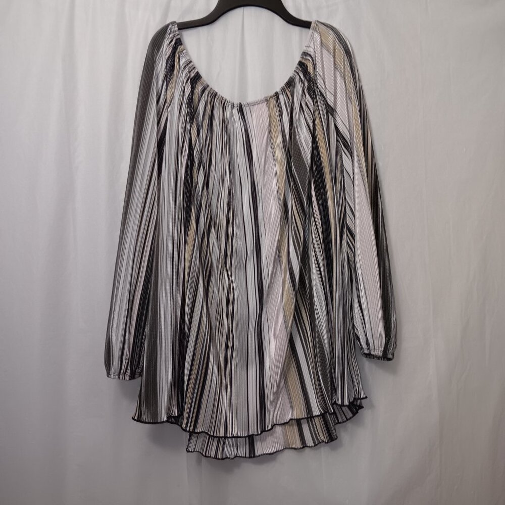AVENUE PLUS SIZE STRIPED LONG SLEEVE BLOUSE SIZE 22/24